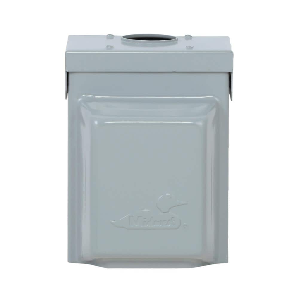 Gray 30 Amp Outdoor Power Outlet with Rainproof Enclosure