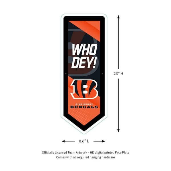 Evergreen Cincinnati Bengals Round 23 in. Plug-in LED Lighted Sign  8LED3806RD - The Home Depot