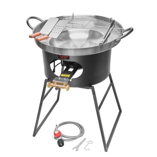 Barton 80,000 BTU Propane Burner Camping Stove and Stand with 23 in ...