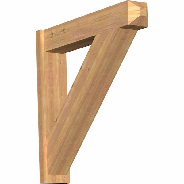 Ekena Millwork 8 in. x 38 in. x 38 in. Western Red Cedar Traditional Craftsman Smooth Outlooker