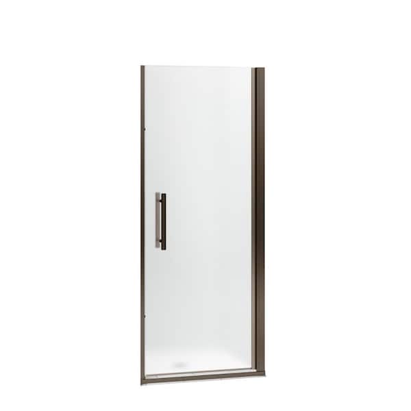 STERLING Finesse Peak 30 in. x 67 in. Frameless Pivot Shower Door in Deep Bronze