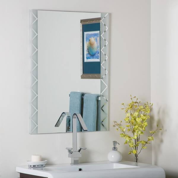 Decor Wonderland 24 In W X 32 In H Frameless Rectangular Bathroom Vanity Mirror In Silver 9978