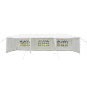 10 ft. x 30 ft. Party Canopy Tent Outdoor Gazebo Pavilion Event for Heavy Duty and Removable Walls in White