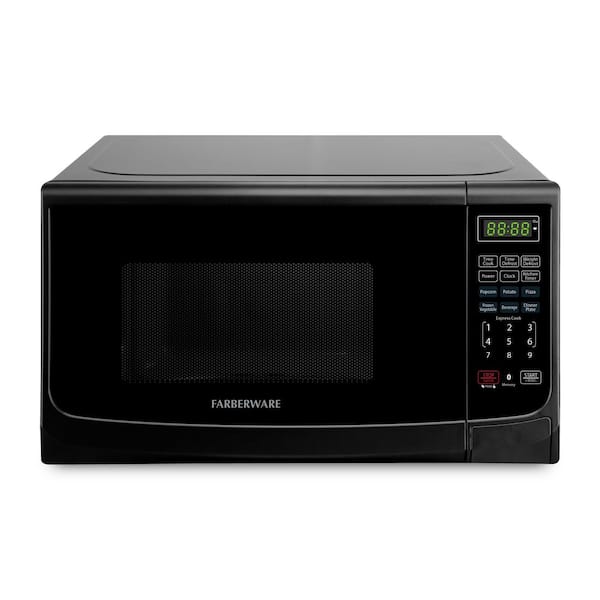 900-Watt, 0.9 cu. ft., 19-in., Width Countertop Microwave Oven with LED Lighting and Child Lock, Black