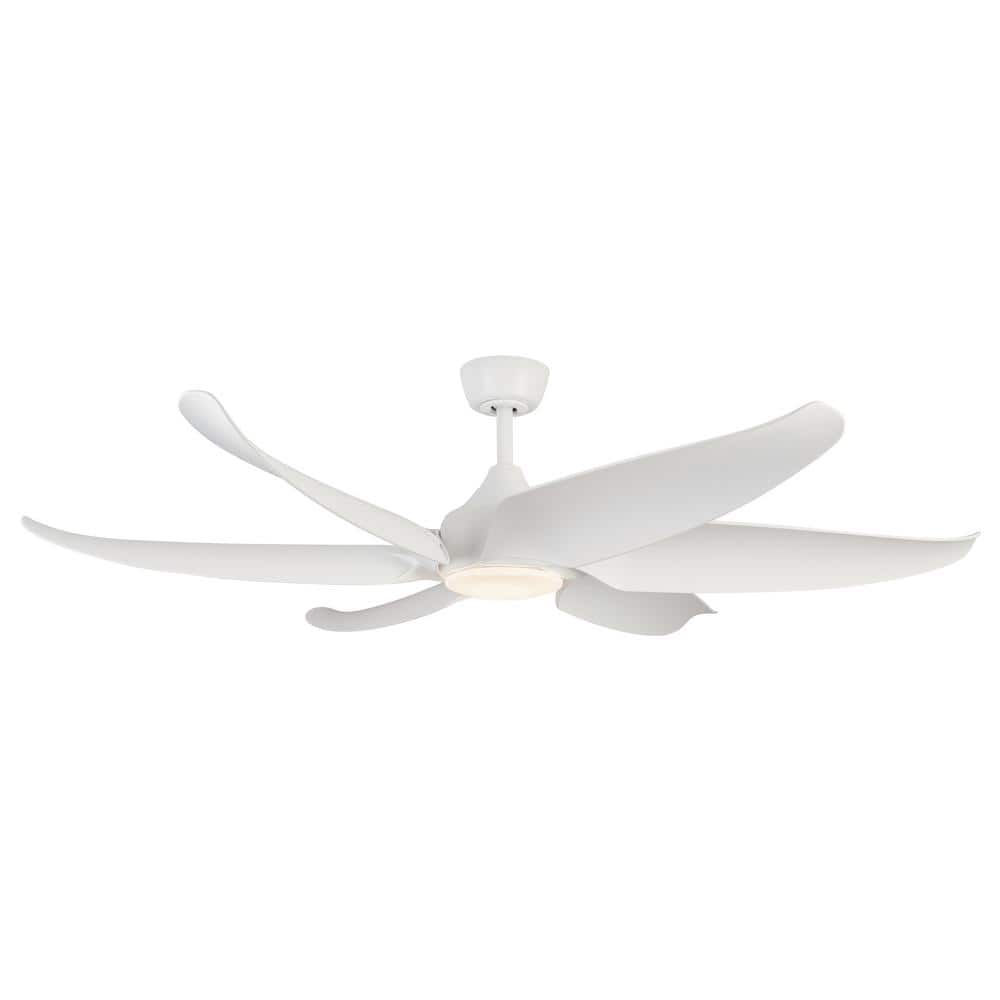 Coronado 60 in. 1-Light Matte White Integrated Indoor LED Smart Ceiling Fan price history on PriceWatchPro