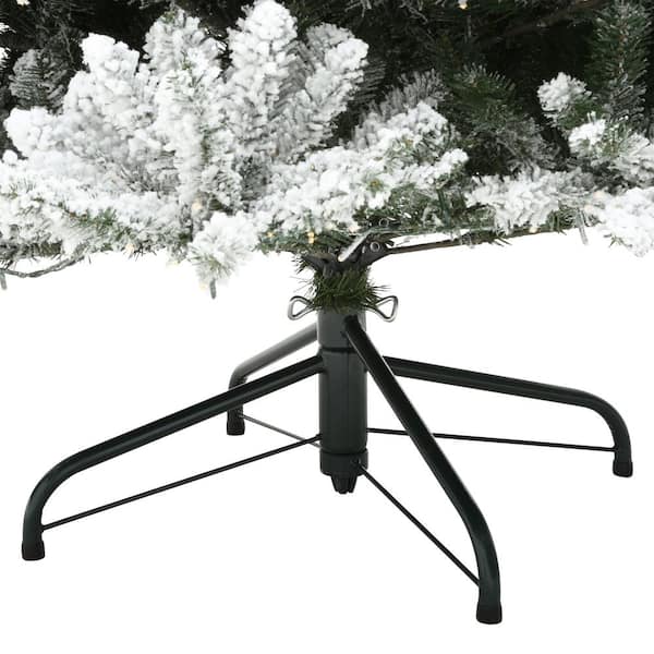 Home Accents Holiday - 7.5 ft. Pre-Lit LED Starry-Light Warm White and Multi Flocked Fraser Artificial Christmas Tree with remote control