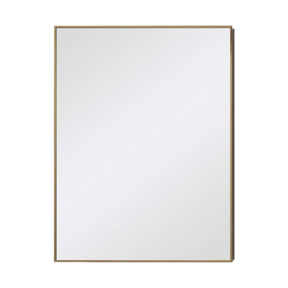 Vanta Gold and Silver Rectangular Bathroom Vanity Mirror