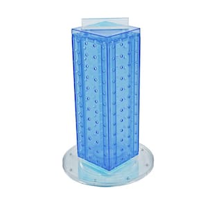 12 in. H x 4 in. W Pegboard Tower with 16-Gift Pockets in Blue