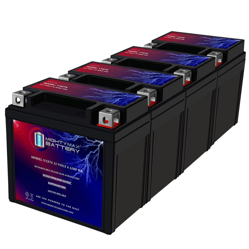 YTZ7S -12 Volt 6 AH, 130 CCA SLA AGM Motorcycle Battery - Pack of 4 price history on PriceWatchPro