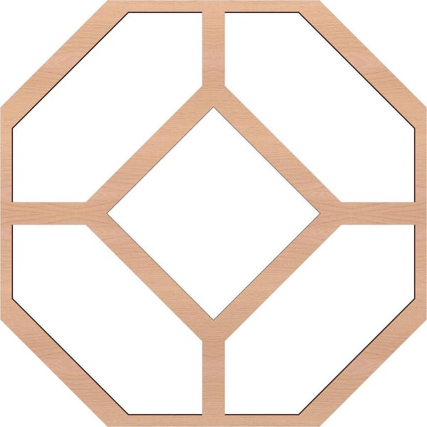Ekena Millwork Large Cameron Fretwork 3/8 in. x 6 ft. x 6 ft. Brown Wood Decorative Wall Paneling 1-Pack