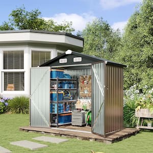 6 ft. W x 4 ft. D Metal Storage Shed for Garden and Backyard (18 sq. ft.)