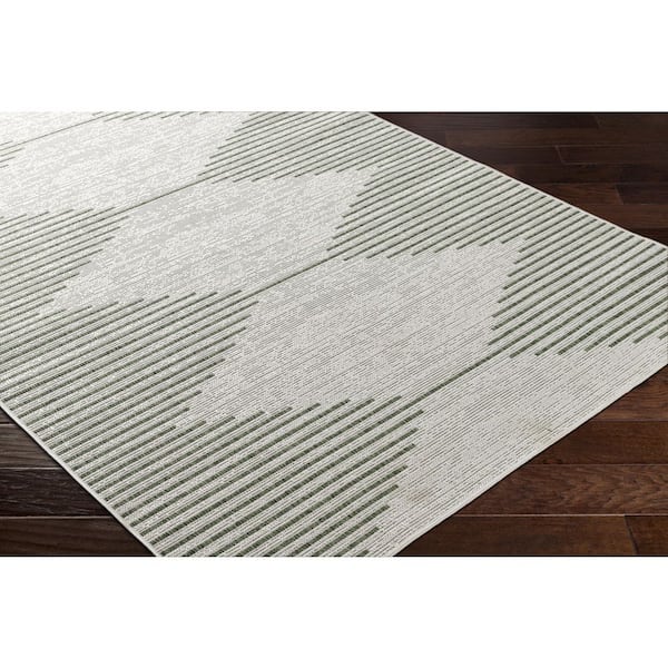 Bonifacy Sage Doormat 3 ft. x 4 ft. Machine-Washable Indoor Area Rug