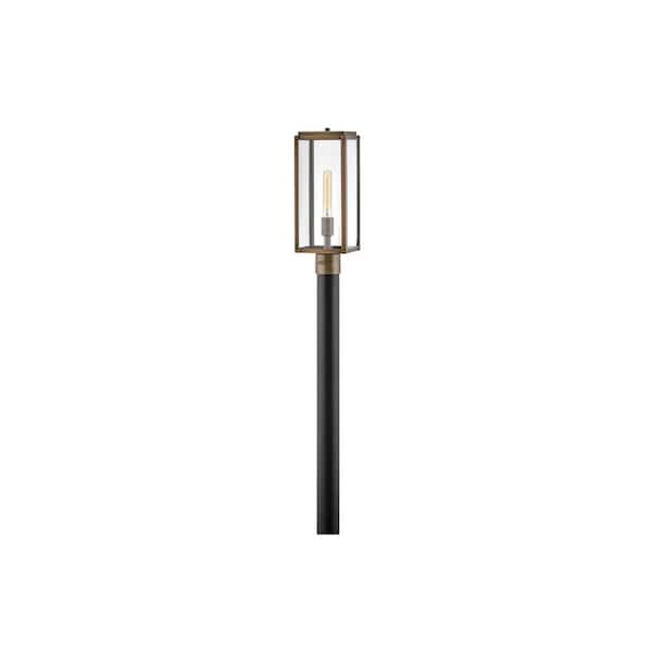HINKLEY Max 1-Light Burnished Bronze Aluminum Weather Resistant Post Light with No Bulbs Included