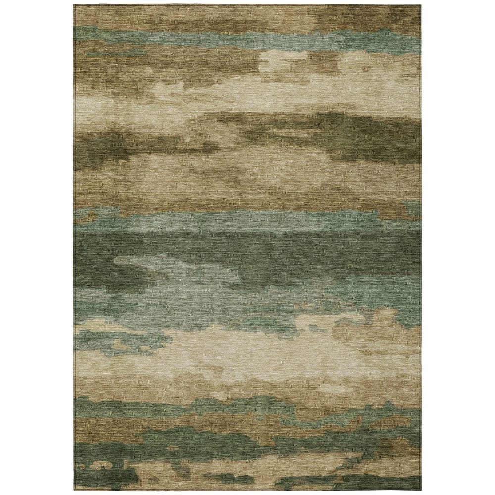 Chantille Machine Washable Indoor/Outdoor Abstract ACN2870 Green 5 ft. x 7 ft. 6 in. Area Rug price history on PriceWatchPro