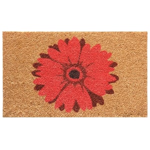 Field of Red Daisies 18 in. X 30 in. Welcome Flower Mat