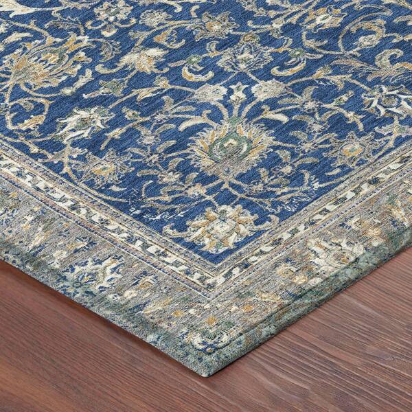 Chantille Machine Washable Indoor/Outdoor Abstract ACN2576 Navy 10 ft. x 14 ft. Area Rug