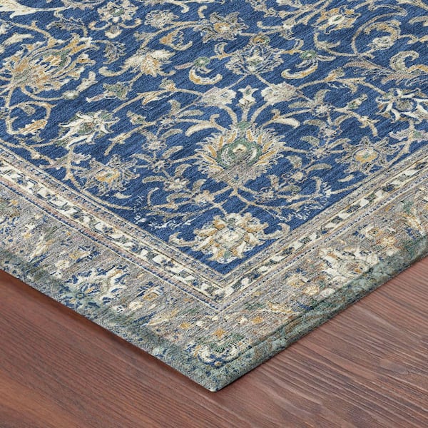 Chantille Machine Washable Indoor/Outdoor Abstract ACN2576 Navy 2 ft. x 3 ft. Accent Rug