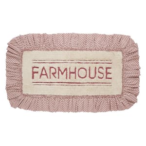 Sawyer Mill 27 in. x 48 in. Red Farmhouse Bathmat