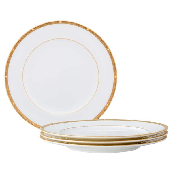 Rochelle Gold 6.5 in. (Gold) Bone China Bread and Butter/Appetizer Plates, (Set of 4)