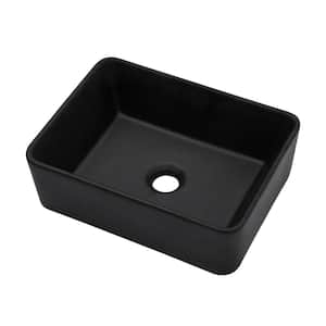 Black Ceramic Round Vessel Sink