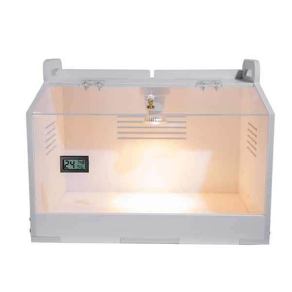 Intelligent PVC Brooder Box for Chicks Quail Small Animals with Heating Lamp Equipment
