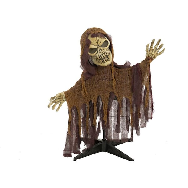 Haunted Hill Farm 5-Ft. Shakey the Animated Reaching Reaper, Indoor or  Covered Outdoor Halloween Decoration