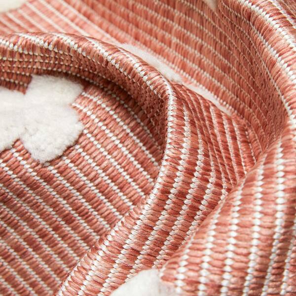 7' x 10' Pink and Orange Moroccan Indoor Outdoor Area Rug 7' x 10' Pink and Orange Moroccan Indoor Outdoor Area Rug