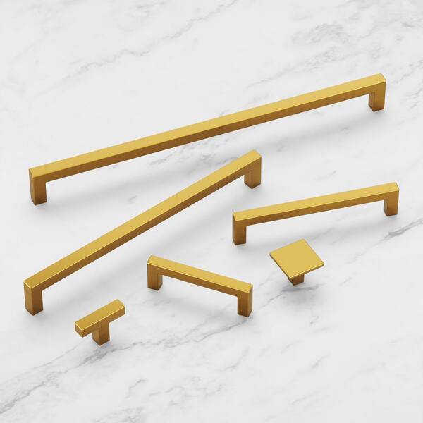 Skylight Collection 18 in. (457mm) C/C Brushed Golden Brass Cabinet Drawer & Door Pull Skylight Collection 18 in. (457mm) C/C Brushed Golden Brass Cabinet Drawer & Door Pull