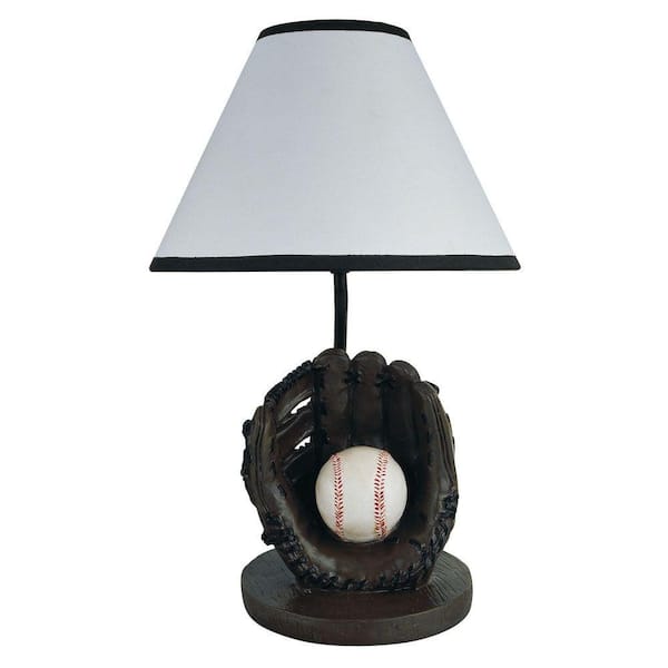 ORE International 15 in. Baseball Brown Accent Lamp