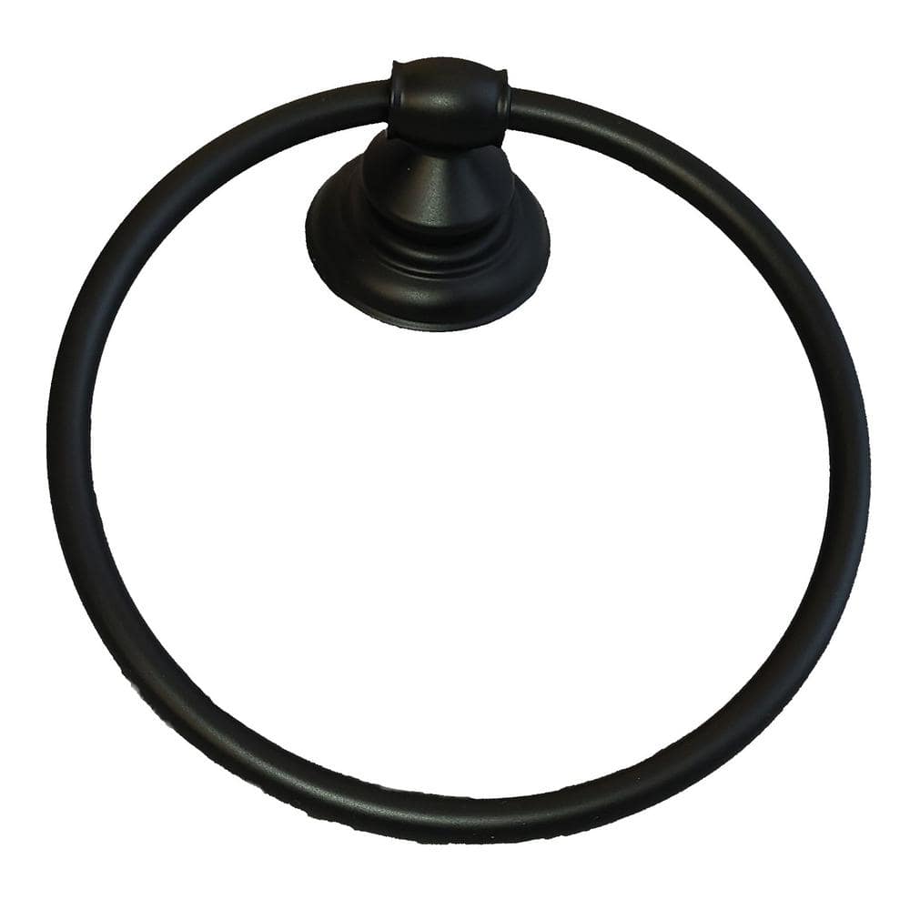 ARISTA Highlander Collection Wall Mounted Towel Ring in Matte Black ...