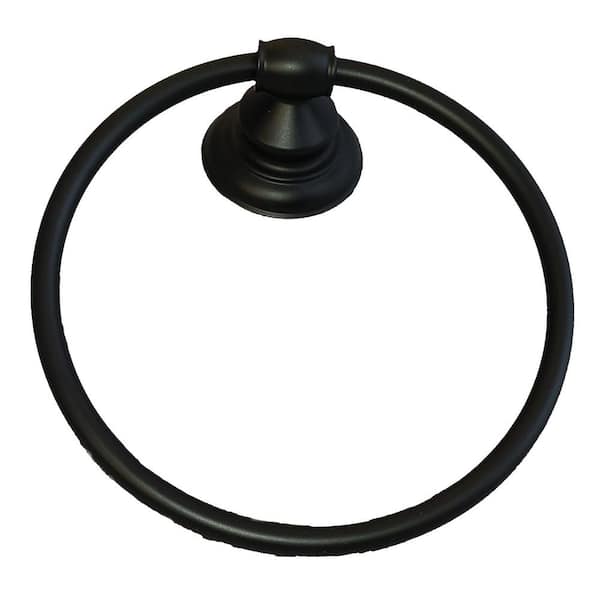 ARISTA Highlander Collection Wall Mounted Towel Ring in Matte Black
