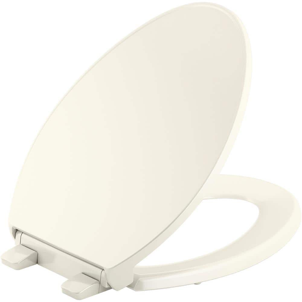 KOHLER Border Elongated Closed Front Toilet Seat in Biscuit K-24495-A ...