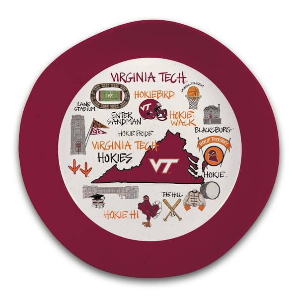 Virginia Tech 13.5 in. 64 fl. oz. Assorted Colors Melamine Serving Bowl