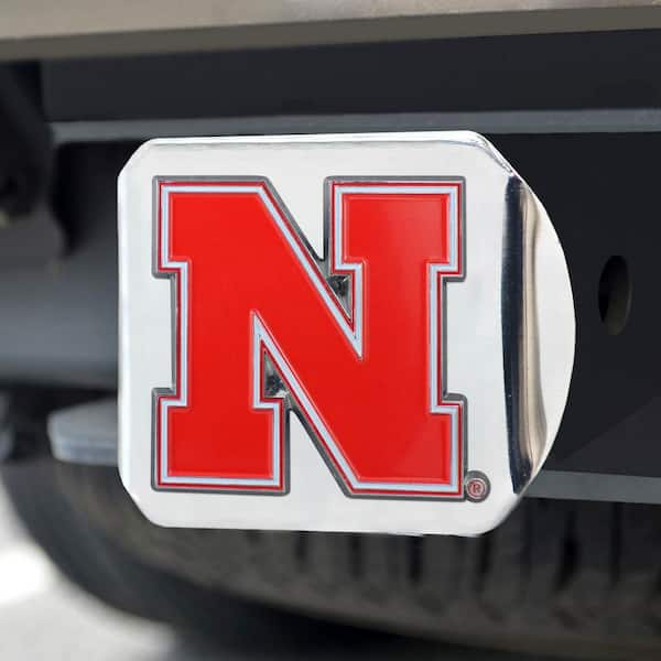 FANMATS NCAA University of Nebraska Color Emblem on Chrome Hitch