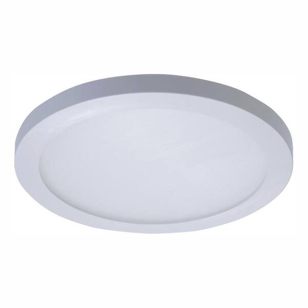 HALO 5 in. and 6 in. 4000K White Integrated LED Recessed Round Surface Mount Ceiling Light Trim at Cool White