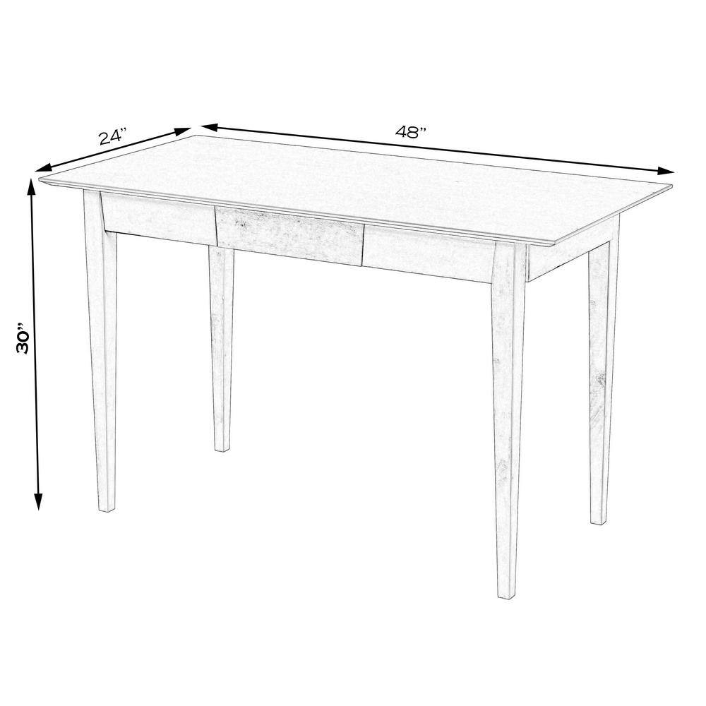 Caelynn 48" Natural Wood Shaker Writing Desk with Drawer
