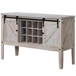 Quincy 47 in. Aged White Standard Rectangle Wood Console Table with Drawers