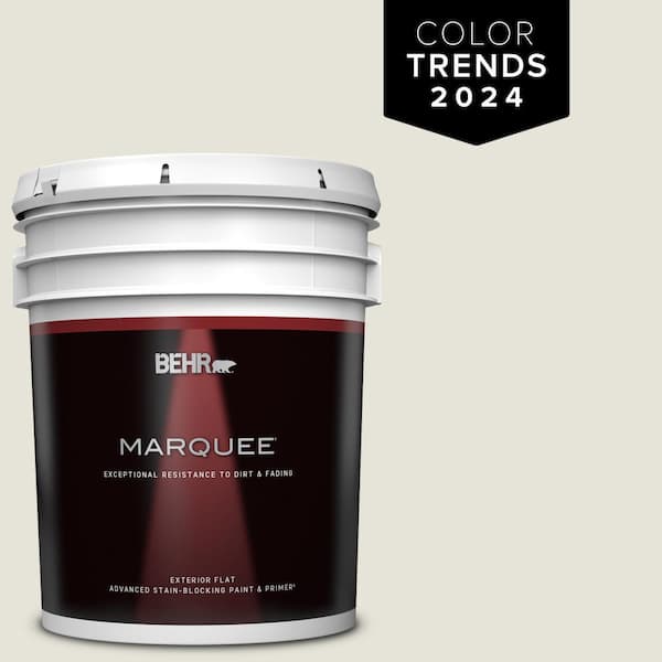 BEHR MARQUEE 5 gal. Home Decorators Collection #HDC-NT-21 Weathered White Flat Exterior Paint & Primer