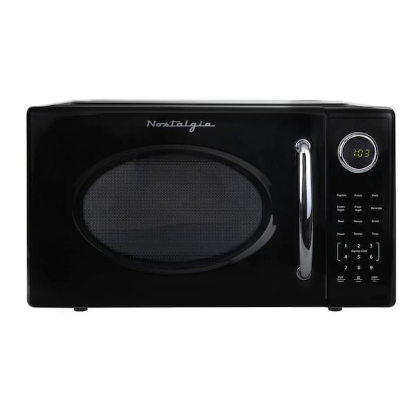 Retro Microwave-1.1 cu. ft. and 1000 Watt Countertop Microwave-Black