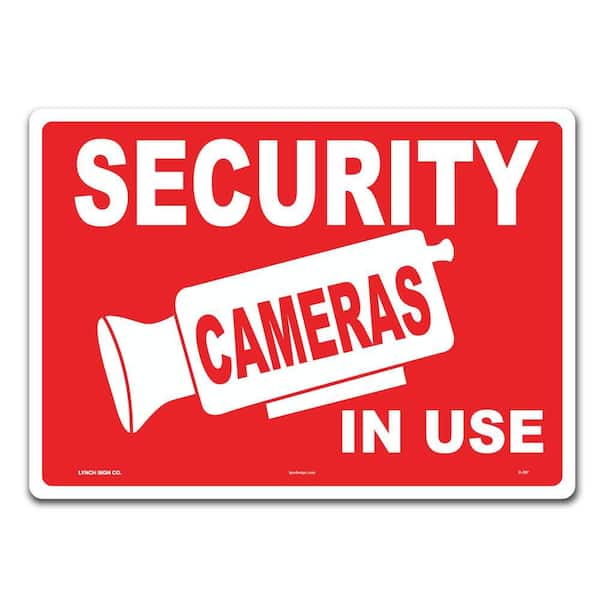 14 in. x 10 in. Security Cameras in Use Sign Printed on More Durable Thicker Longer Lasting Plastic Styrene
