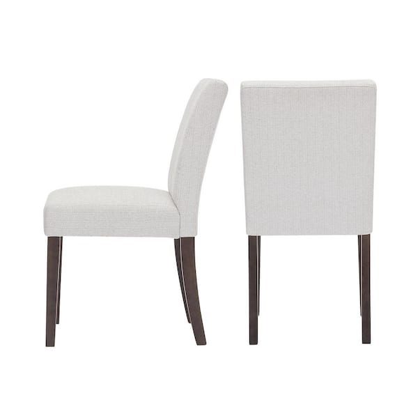 Stanley Dining Chair, Beige Fabric & Chrome legs