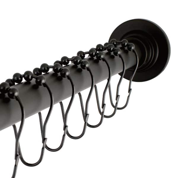 Kingston Brass Classic 60 in. to 72 in. Fixed Shower Rod with Hooks in Oil Rubbed Bronze