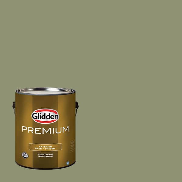 Glidden Premium 1 gal. PPG1125-5 Hemlock Semi-Gloss Exterior Latex Paint