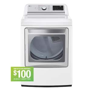 7.3 cu. ft. Vented SMART Electric Dryer in White with Sensor Dry Technology, TurboSteam and EasyLoad Door