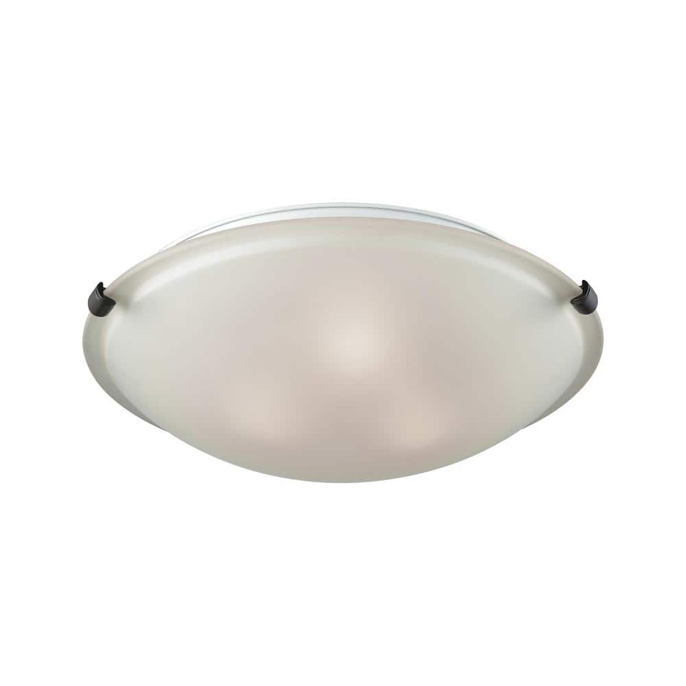 Thomas Lighting Sunglow 3-Light Oil Rubbed Bronze And White
