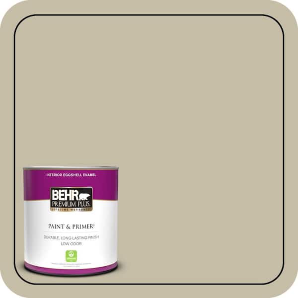 BEHR PREMIUM PLUS 1 qt. #PPU8-18 Celery Powder Eggshell Enamel Low Odor Interior Paint & Primer