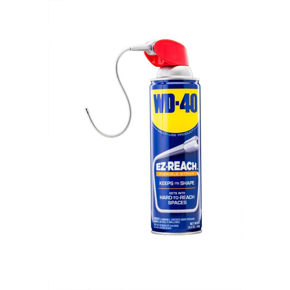 WD-40 14.4 oz. WD-40 EZ-REACH, Original WD-40 Formula, Multi-Purpose  Lubricant Spray with 8 in. Flexible Straw 490191 - The Home Depot