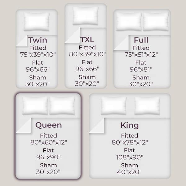 Lavish Home Series 1200 4 Piece Queen Sheet Set