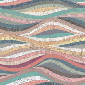 28.29 sq. ft. Mosaic Waves Peel and Stick Wallpaper