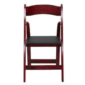 Mahogany Wood Folding Chair (2-Pack)
